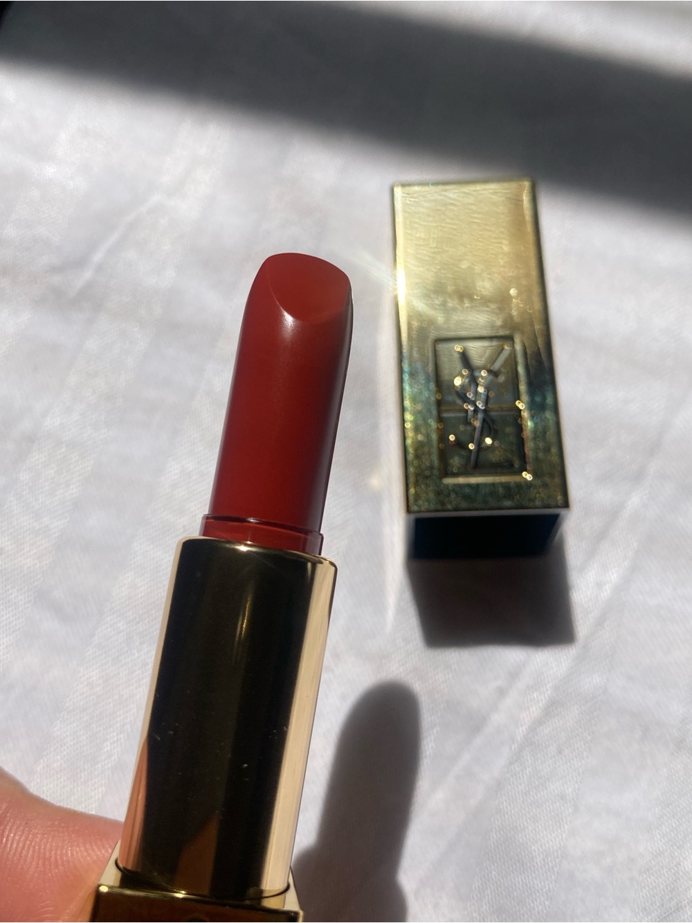 YSL Deluxe Travel Size Lipstick in Shade Fiery Red - Picture 3 of 13